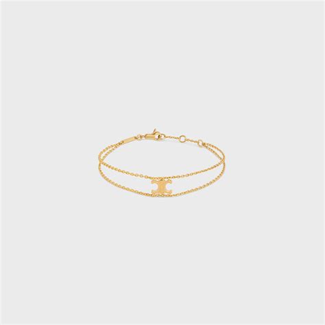 celine paris gold bracelet|celine triomphe bracelet.